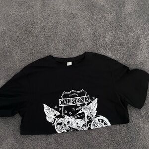 California Black Crop Top